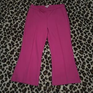 Pink On 34th Ponte Kick Flare Pants size Large Short- NWOT